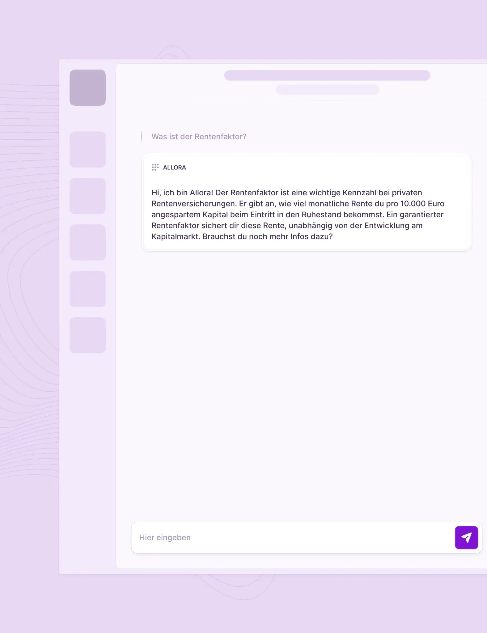 Muffintech insurance assistant interface